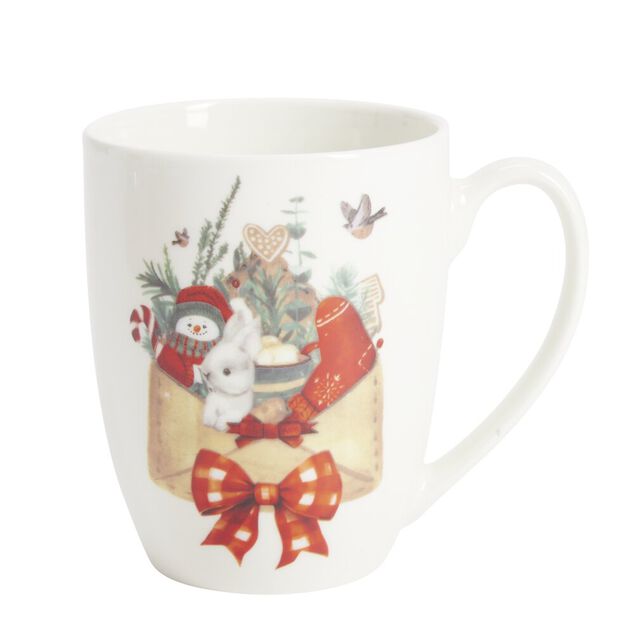 Coffret mug Noël 330ml motif traditionnel avec biscuits (3 modèles)