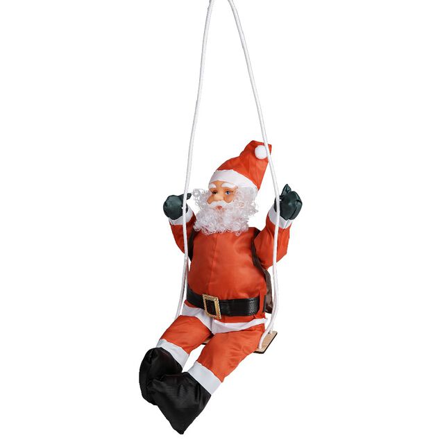Père Noël grimpeur sur balançoire