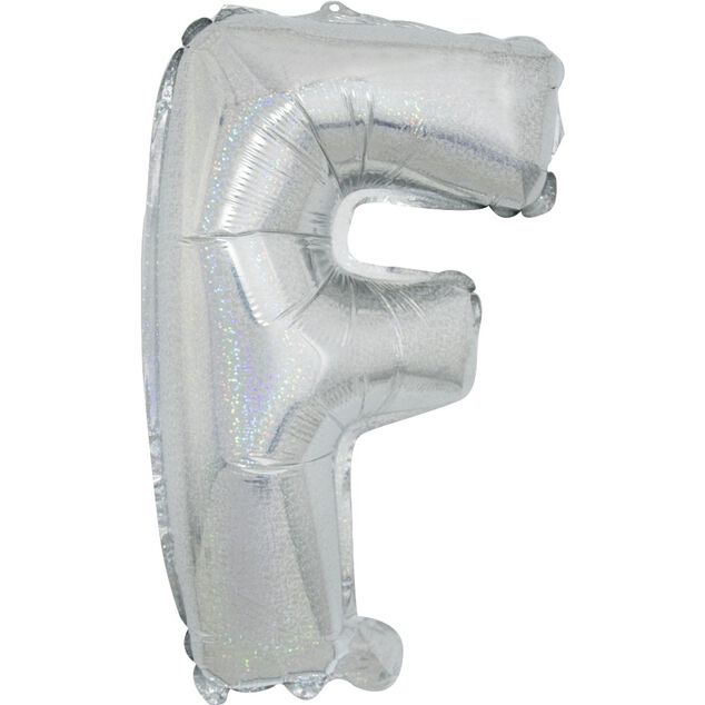 Ballon forme lettre F aluminium (2 modèles argenté ou doré)