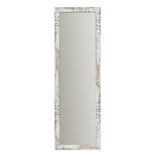 Miroir rectangulaire en bois Harry moulure effet cérusé blanc naturel 60x150cm