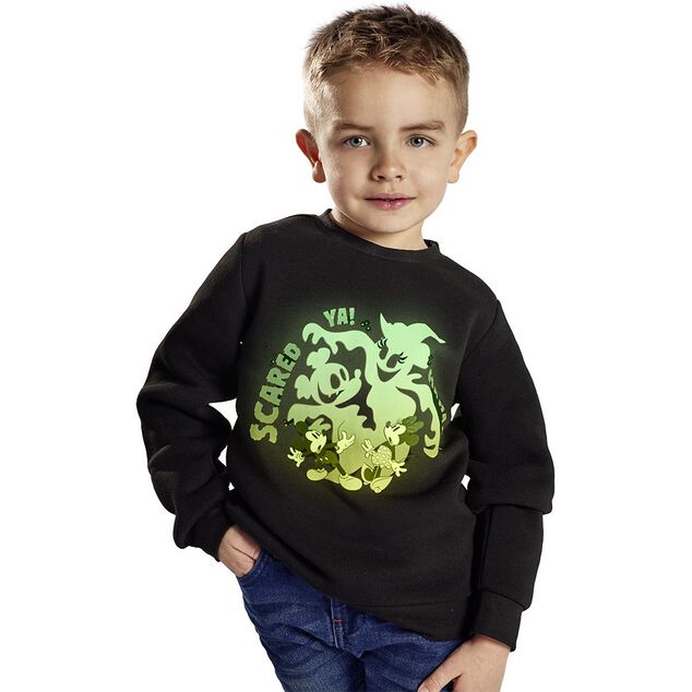 Pull enfant Disney Halloween Mickey phosphorescent 7/10ans