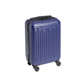 Valise cabine 26L rigide trolley 4 roues amovibles 51cm bleue