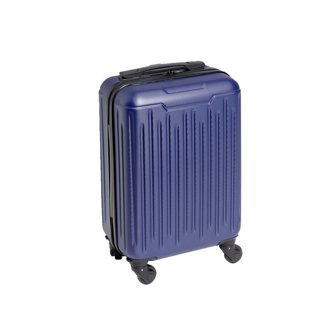 Valise cabine 26L rigide trolley 4 roues amovibles 51cm bleue