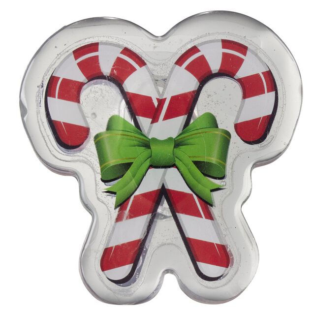 D&eacute;co fen&ecirc;tre sticker gel lumineux sucre d'orge No&euml;l