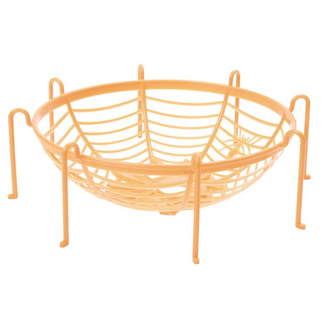Bol &agrave; bonbons araign&eacute;e popypropyl&egrave;ne &Oslash;32xH8cm (2 mod&egrave;les noir ou orange)