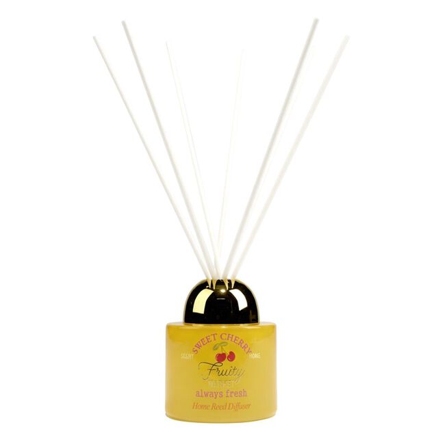 Diffuseur d'ambiance 100ml Fruit Market avec b&acirc;tonnets &Oslash;7xH7,5cm (2 mod&egrave;les)