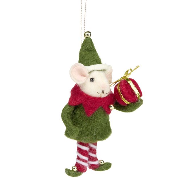 Souris &agrave; suspendre de No&euml;l H12cm (12 mod&egrave;les)