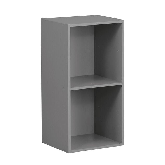 Structure Box Cube 2 cases 35x30x70cm bois gris