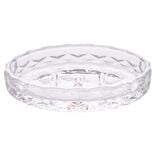 Porte-savon en verre effet cristallin transparent 12x8xH2,5cm