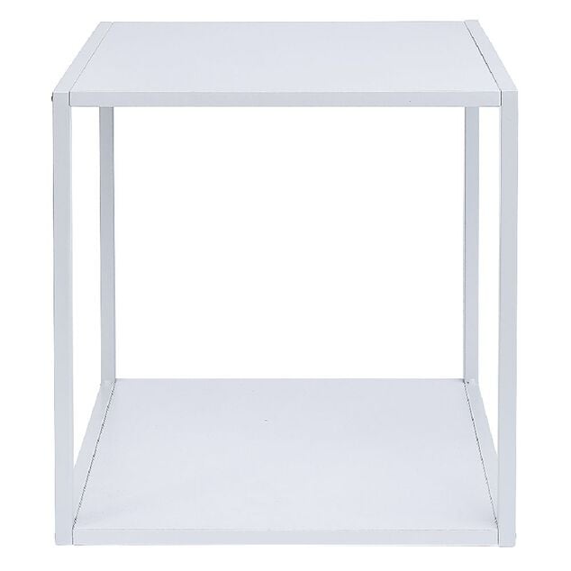 Structure Box Cube 35x30x35cm m&eacute;tal blanc