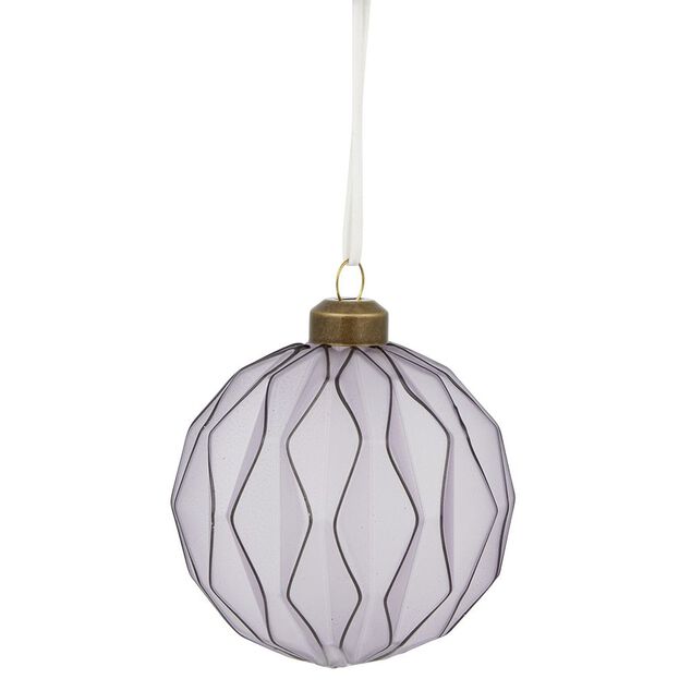 Boule de No&euml;l en verre d&eacute;co &Oslash;8 cm