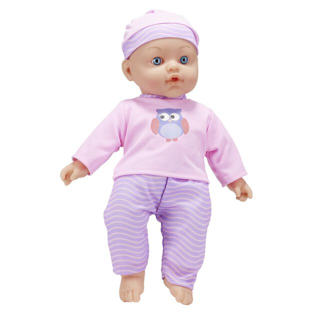 Poupon qui parle rose et violet 6 sons - 2 modèles