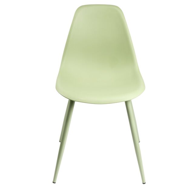 Chaise First m&eacute;tal et plastique vert 42,5xP50xH78,5cm