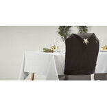 Housse de chaise noire motif étoile or