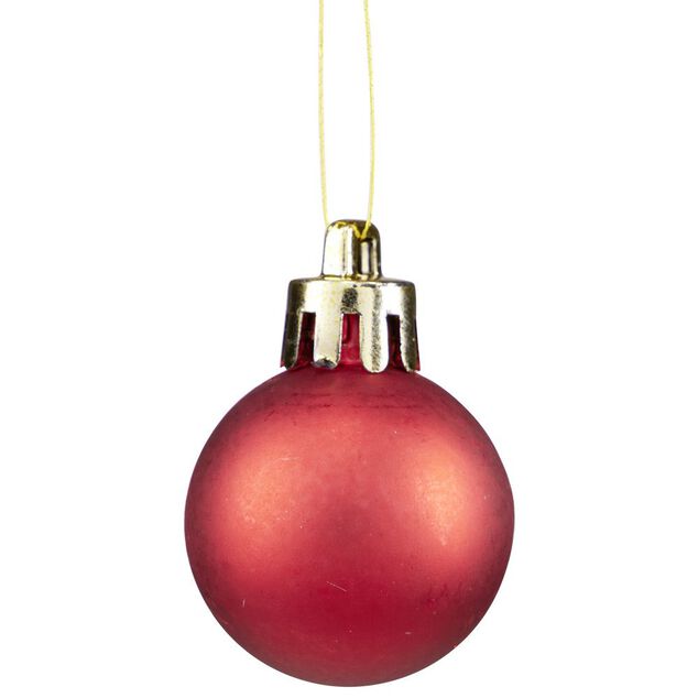 Petite boule de No&euml;l polystyr&egrave;ne rouge &Oslash;3cm x12