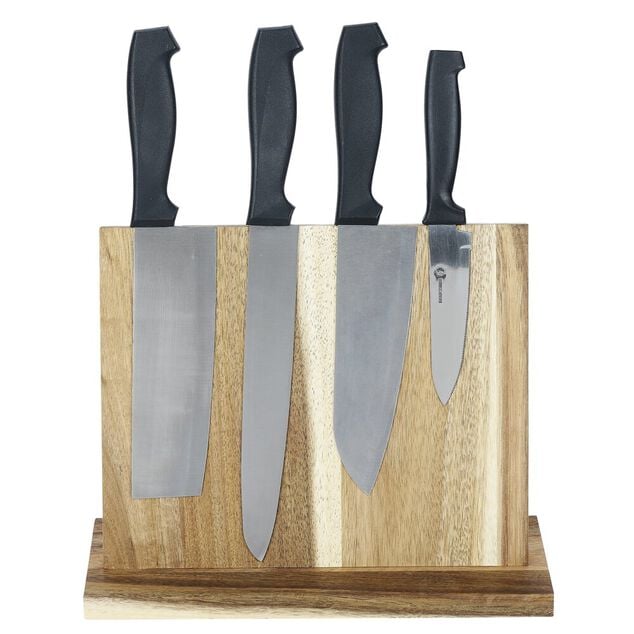 Support pour couteaux bois d'acacia 26,9x10,3xH21cm