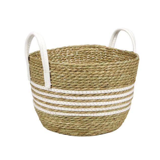 Pani&egrave;re avec grandes anses fibre et coton &Oslash;28xH24cm Taille S