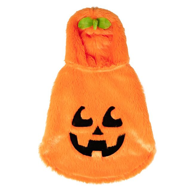 D&eacute;guisement chien Halloween pull capuche citrouille orange S/M