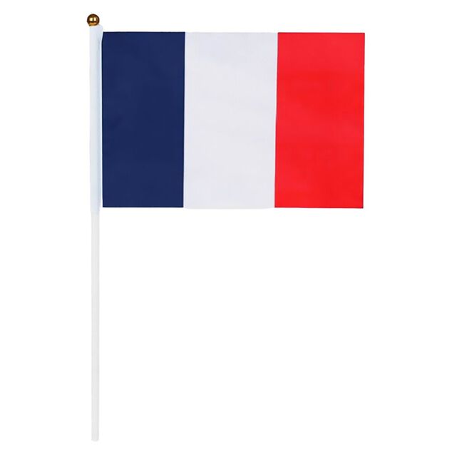Drapeaux Cocorico x6 bleu blanc rouge L30cm