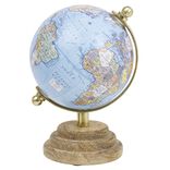 Globe terrestre d&eacute;co en bois