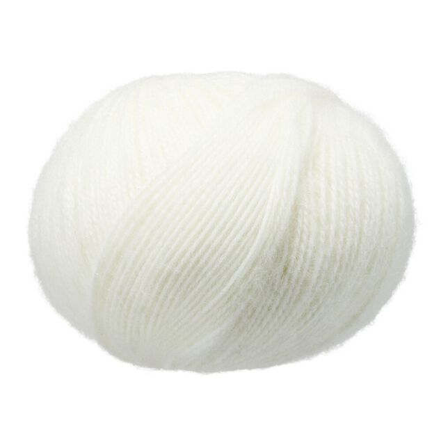 Pelote fil &agrave; tricoter acrylique et laine Cantate 50g beige