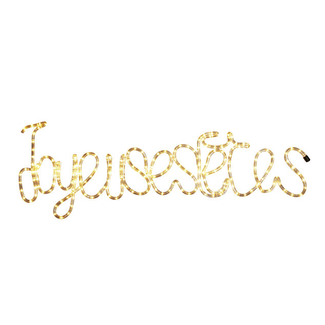 D&eacute;coration lumineuse Joyeuses f&ecirc;tes 144 LED blanc chaud L98xH26cm