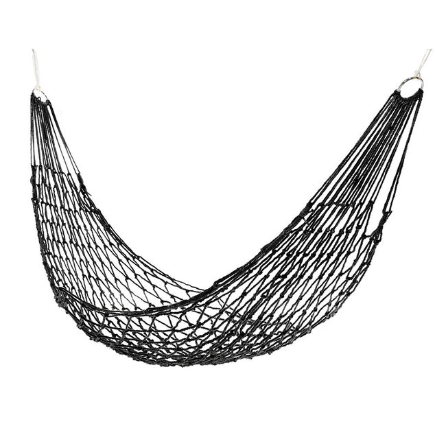 Hamac filet &agrave; suspendre Chypre 1 personne polycoton L275xl100cm