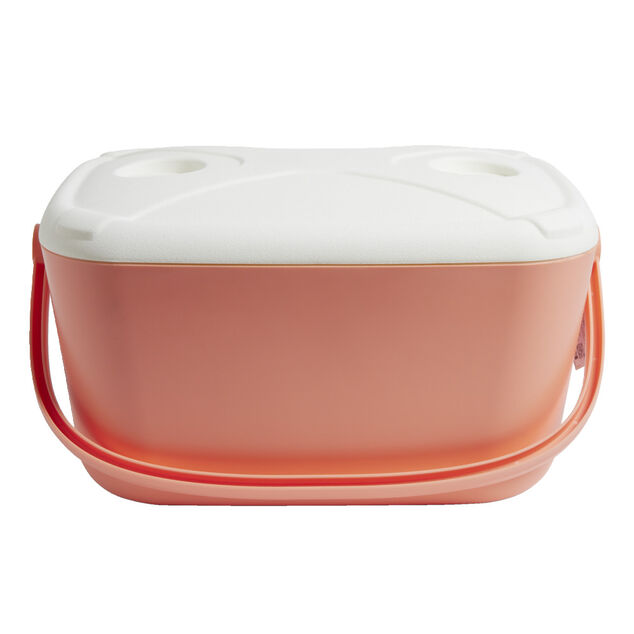 Glaci&egrave;re 20L conservation 8h plastique bleu ou corail 46x32x27cm