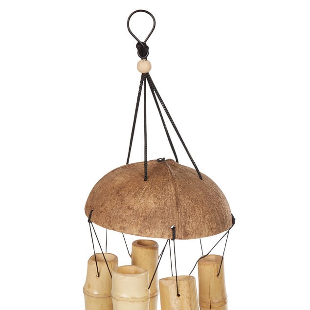 Carillon en bambou naturel et noix de coco