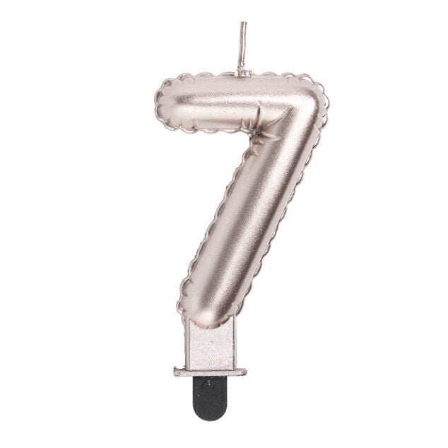 Bougie anniversaire chiffre 7 rose gold