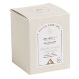 Bougie blanc ivoire dans verre senteur vanille Ø7xH8cm
