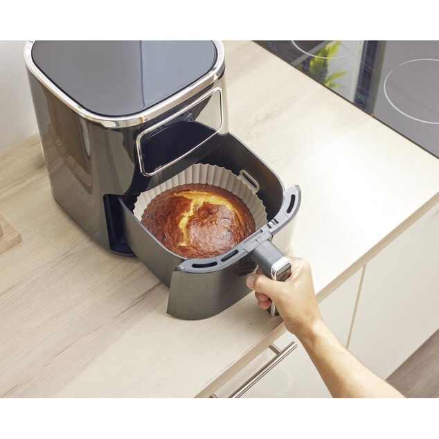 Moule en silicone rond &Oslash;20xH5cm sp&eacute;cial friteuse sans huile et four