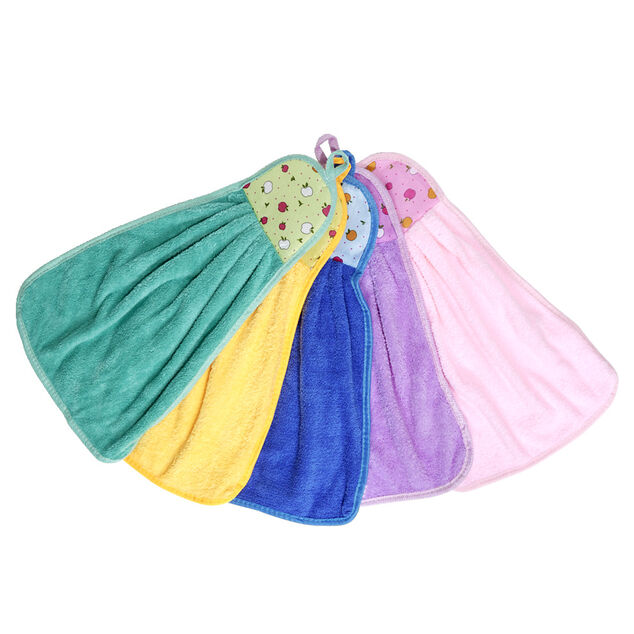 Lot de 5 essuie-mains 25x39cm 5 couleurs