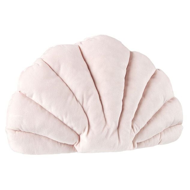 Coussin velours forme coquillage