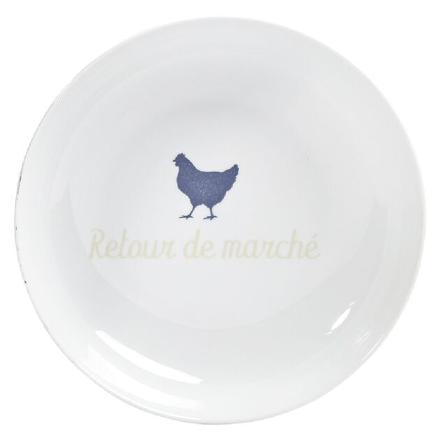 Assiette creuse en porcelaine blanche