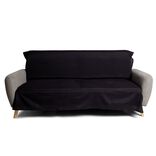 Jet&eacute; de canap&eacute; 170x250cm polycoton noir
