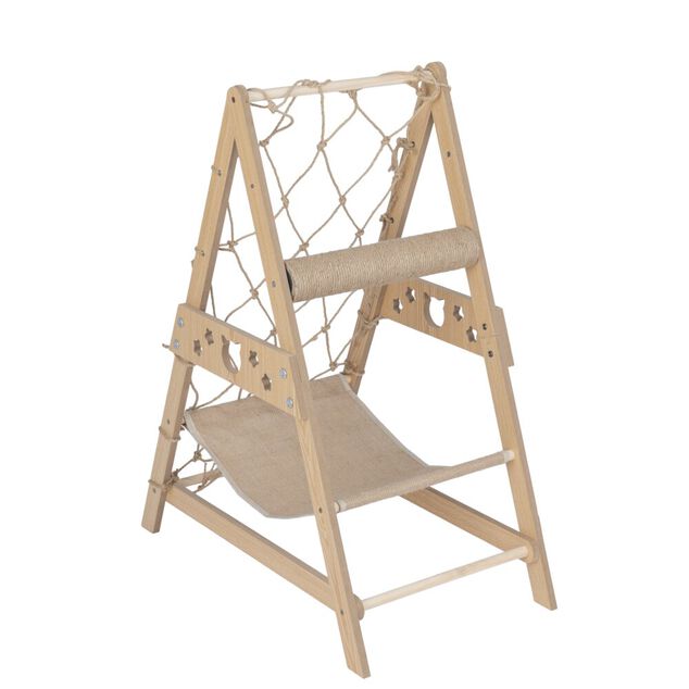 Aire de jeux pour chat avec griffoir hamac et escalade 60x35xH75cm