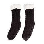 Chaussettes d'intérieur doublées peluche rose TU