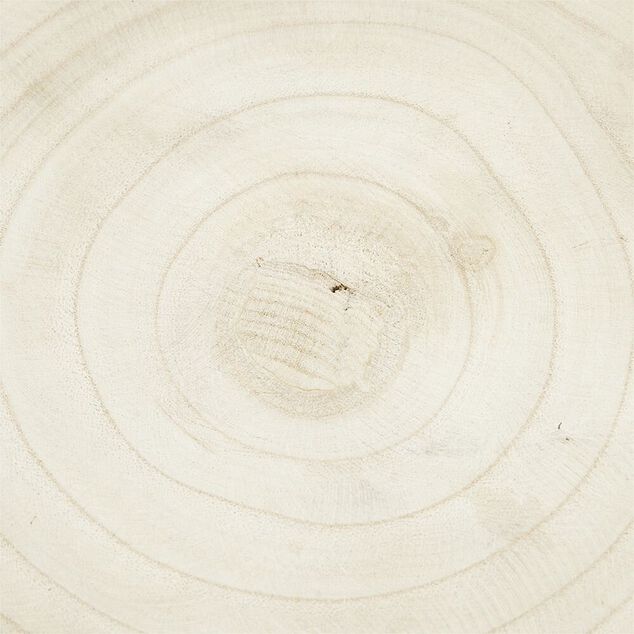 Bout de canap&eacute; Tammy bois paulownia beige &Oslash;27xH33cm