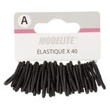 Mini &eacute;lastique sans m&eacute;tal noir x40