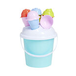 Seau de plage garni Ice cream Funky 11 pi&egrave;ces bleu ou rose