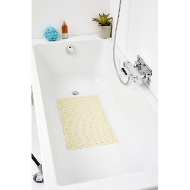 Tapis de douche antid&eacute;rapant plastique 38x68cm (2 mod&egrave;les)