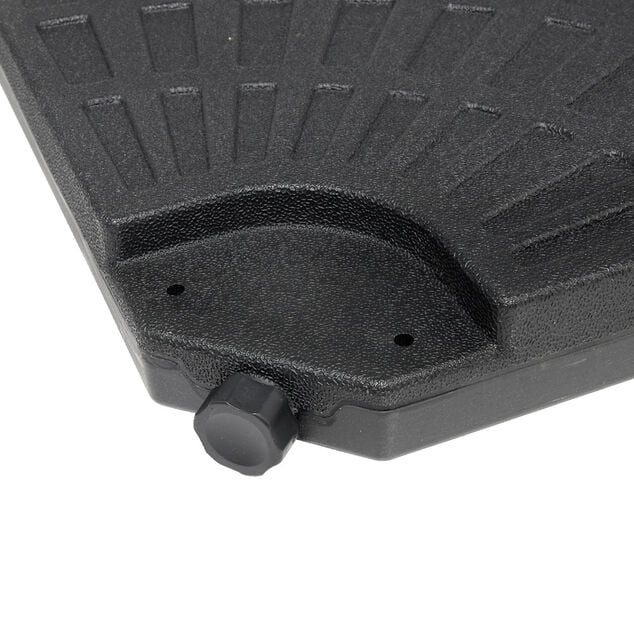 Dalle de parasol x4 &agrave; remplir plastique gris 13kg 48x48xH7,5cm