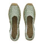 Espadrilles Femme imprim&eacute; vert et blanc T36/40