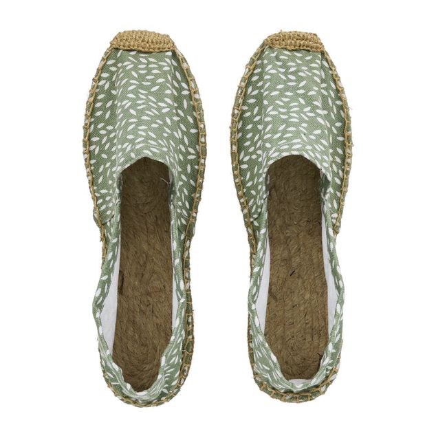 Espadrilles Femme imprim&eacute; vert et blanc T36/40