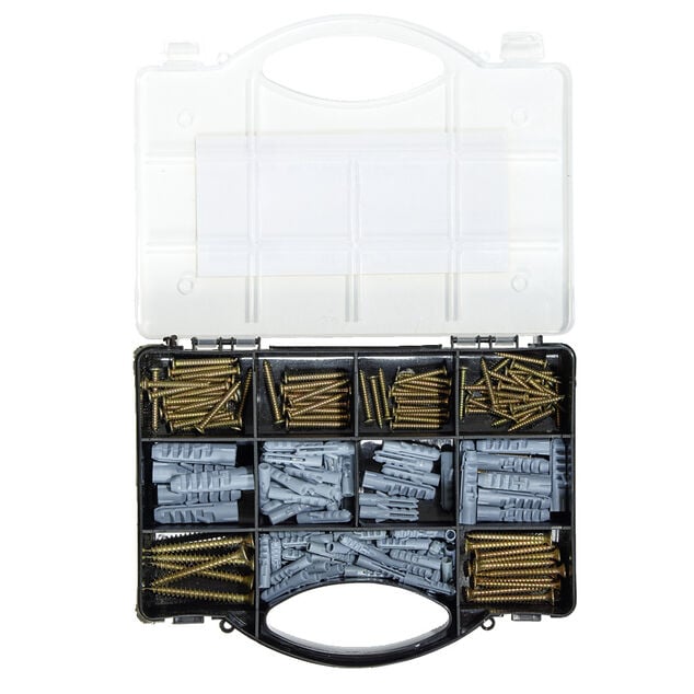 Bo&icirc;te de 184 pi&egrave;ces de chevilles et vis