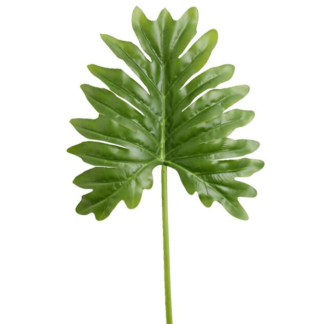 Feuille artificielle philodendron vert L81cm