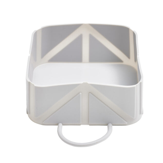 Gamelle pour chien ou chat pliante en silicone gris 11x11xH4,5cm