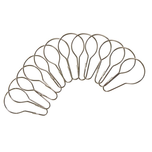 Anneau rideau de douche en m&eacute;tal x12