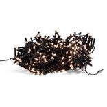 Guirlande solaire 400 LED clignotante blanc chaud 25 m